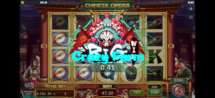 Crazy Farm casino presented on mobile device in Pakistan with slots and live games